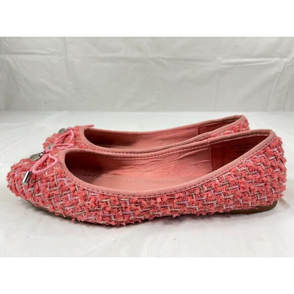 ASOS DESIGN Lallie Pink Tweed Ballet Flat Women's Size 7 - Picture 4 of 13